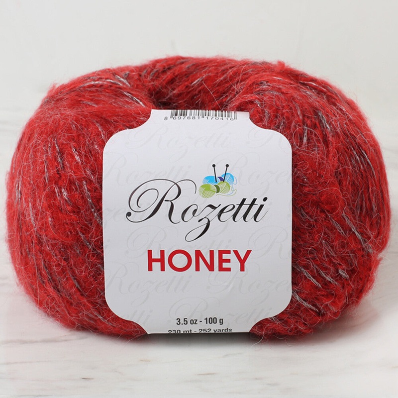 Rozetti Honey Yarn, Sparkly Red – 210-33