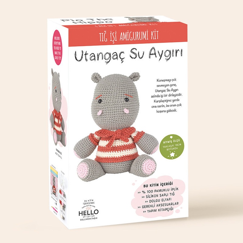Tuva Amigurumi Kit, Pio The Hippo – SCF11