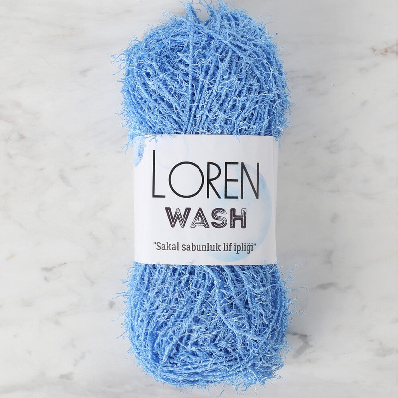 Loren Wash Knitting Yarn, Blue – R090