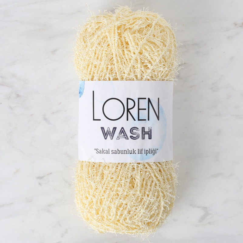 Loren Wash Knitting Yarn, Light Yellow – R083
