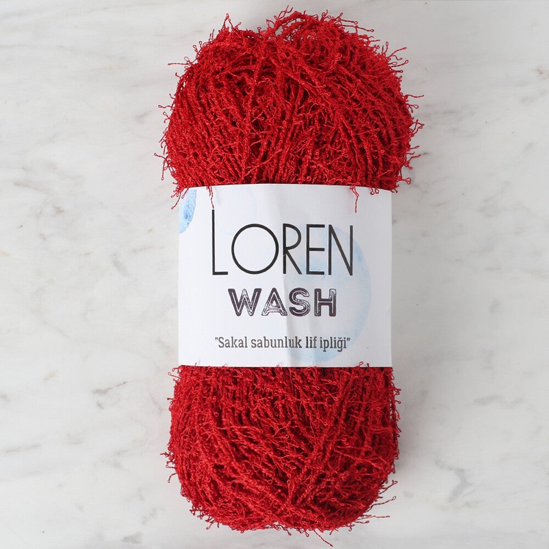 Loren Wash Knitting Yarn, Red – R003