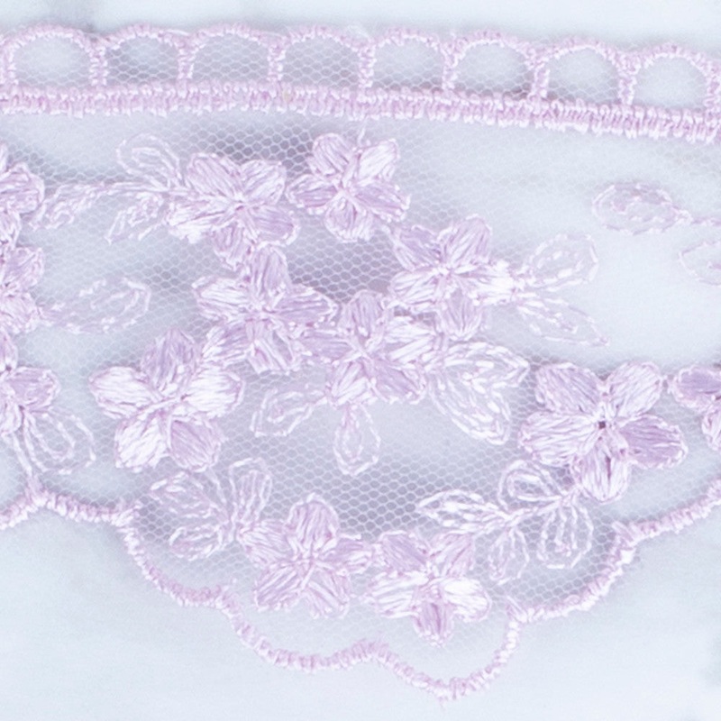 nel Lace Ribbon, 5 cm, Lilac, Flower Patterned – 3406