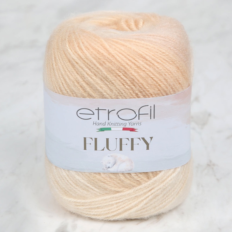 Etrofil Fluffy Hand Knitting Yarn, Beige – SE1145
