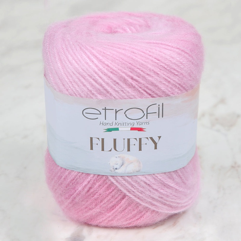 Etrofil Fluffy Hand Knitting Yarn, Pink – SE1055