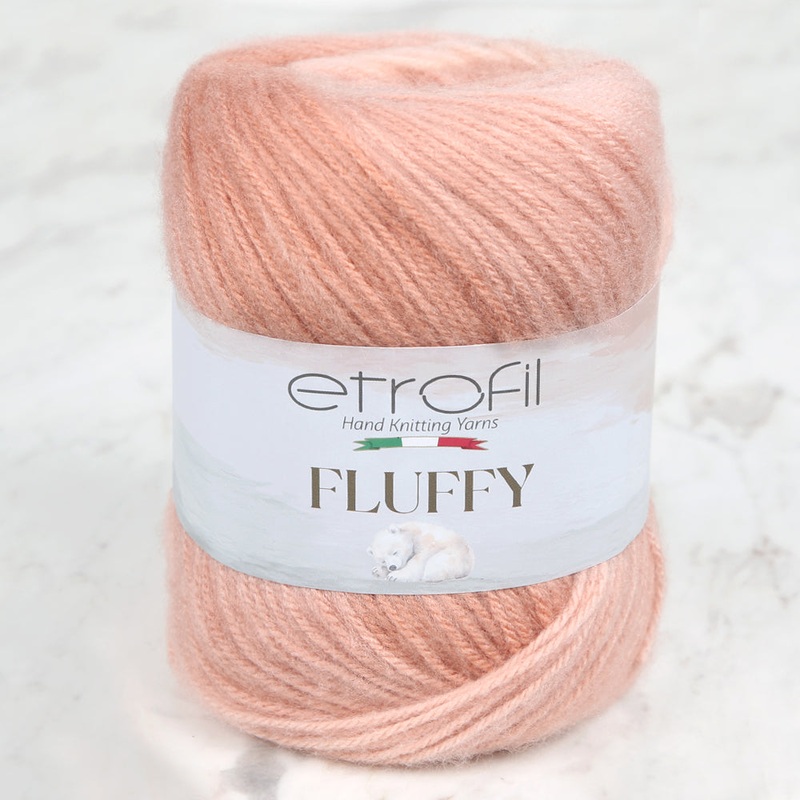 Etrofil Fluffy Hand Knitting Yarn, Salmon – SE1147