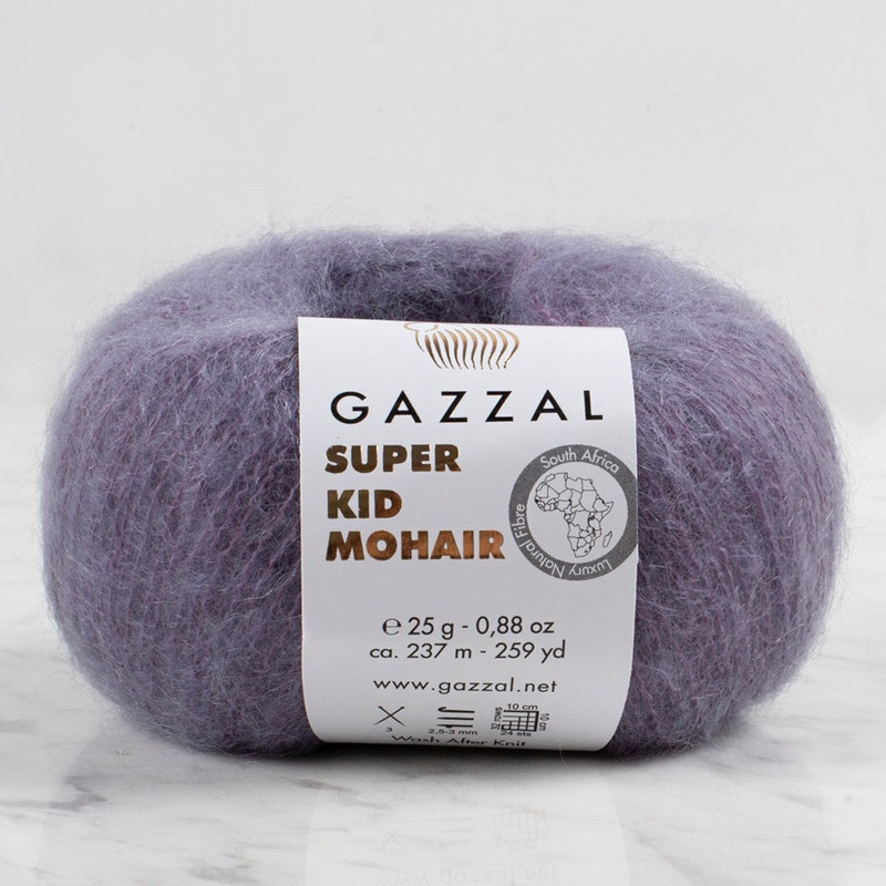 Gazzal Super Kid Mohair  25 Gr Knitting Yarn, Anthracite – 64411