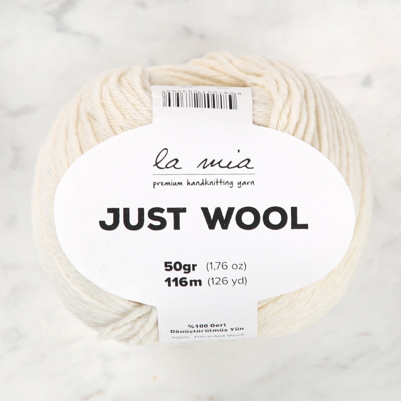 La Mia Just Wool Yarn, Cream – LT018