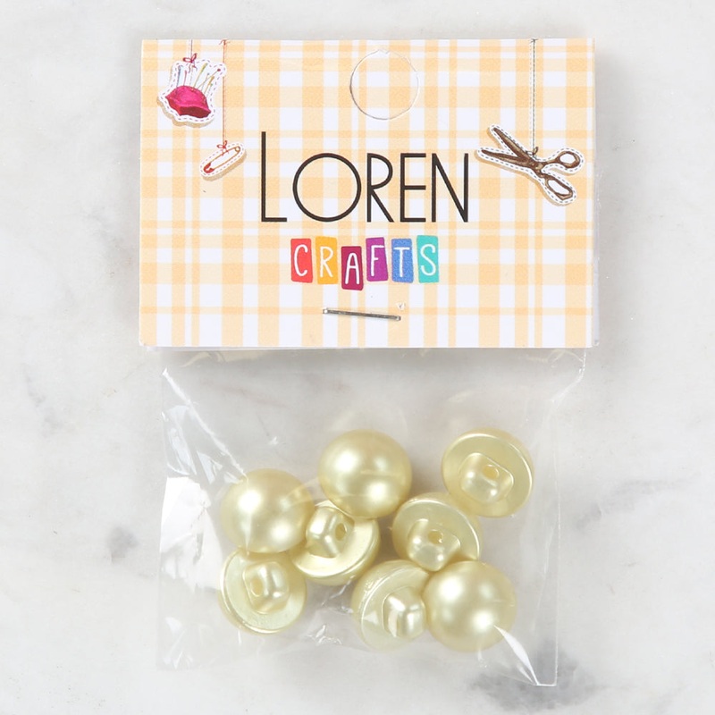 Loren Crafts 8 Pack Button, Green – 142