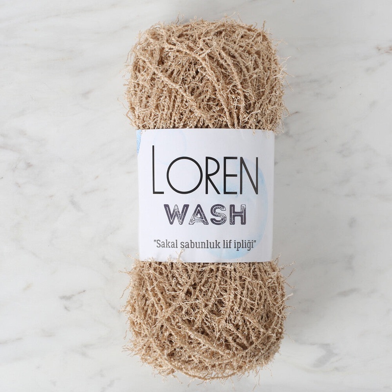 Loren Wash Knitting Yarn, Beige – R084