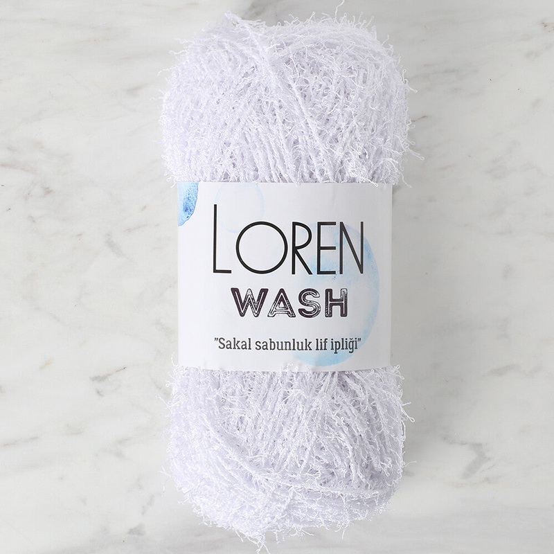 Loren Wash Knitting Yarn, Optic White – R001