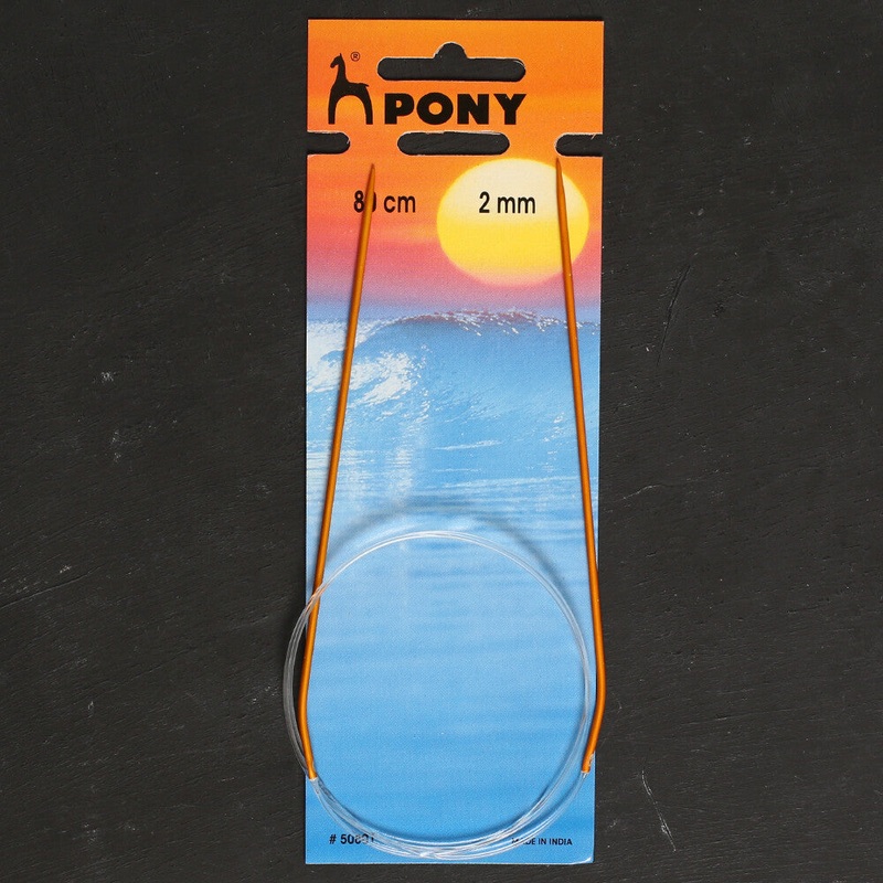 PONY 2 MM 80 CM CIRCULAR NEEDLE, YELLOW – 50801