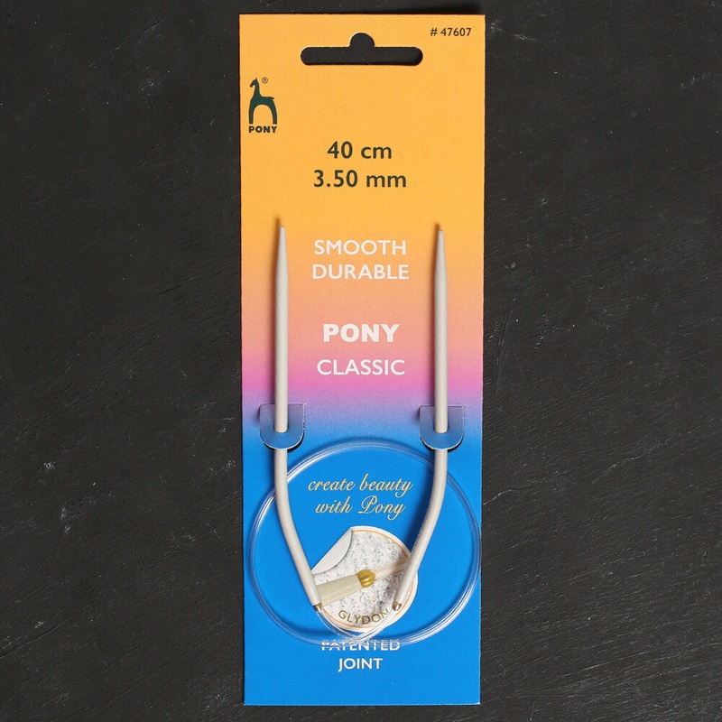 PONY 3.5 MM 40 CM GLYDON JOINT ALUMINIUM CIRCULAR NEEDLE – 47607