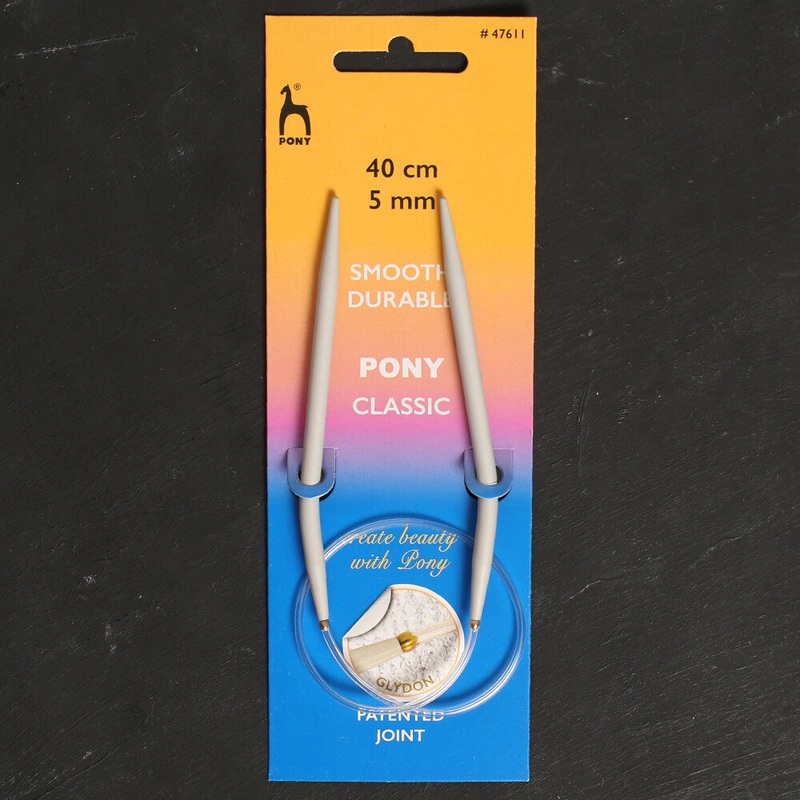 PONY 5 MM 40 CM GLYDON JOINT ALUMINIUM CIRCULAR NEEDLE – 47611