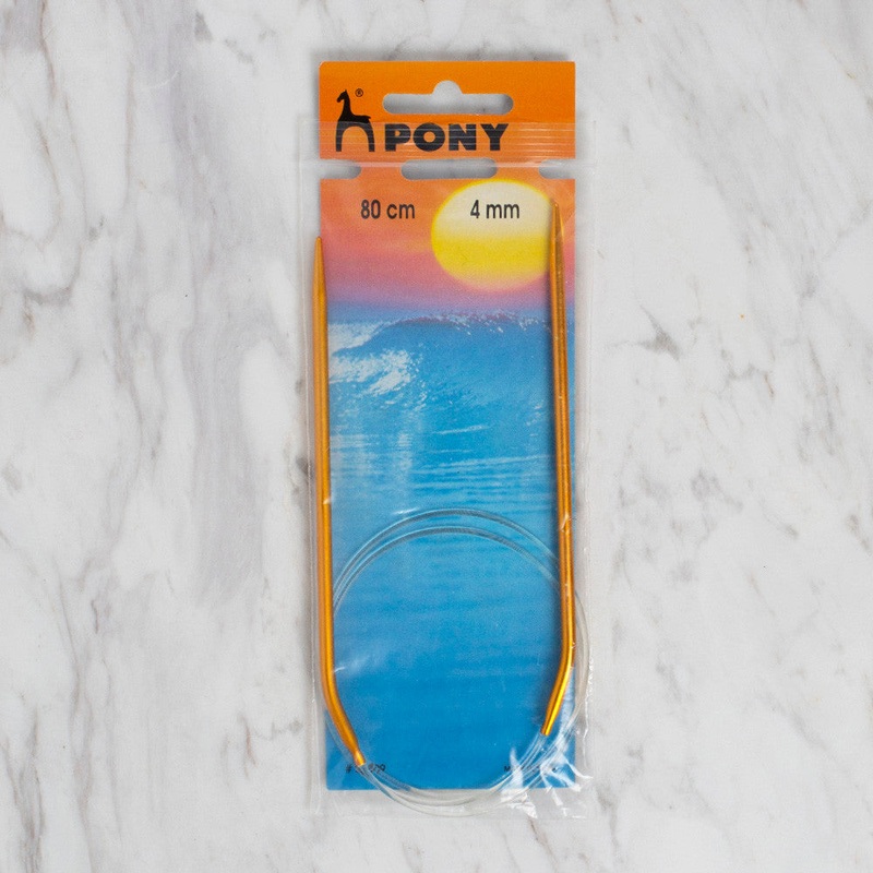 PONY COLOUR  4 MM 80 CM CIRCULAR NEEDLE, YELLOW – 50809