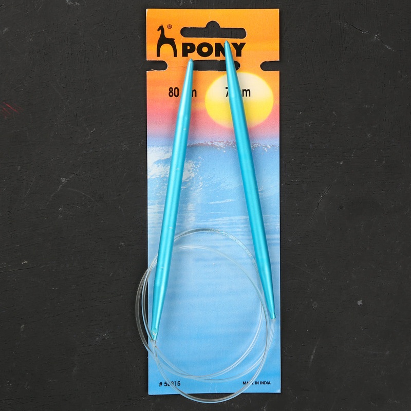 PONY COLOUR 7 MM 80 CM CIRCULAR NEEDLE, BLUE – 50815