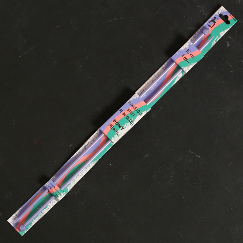Pony Pearl 4 mm 35 cm Plastic Knitting Needle, Lilac – 33628
