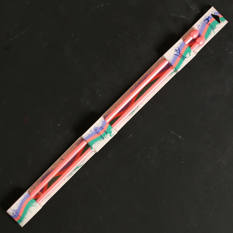 Pony Pearl 6.5 mm 35 cm Plastic Knitting Needle, Pink – 33633