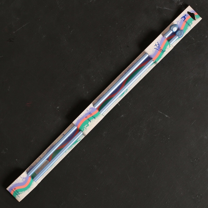 Pony Pearl 6 mm 35 cm Plastic Knitting Needle, Blue – 33632
