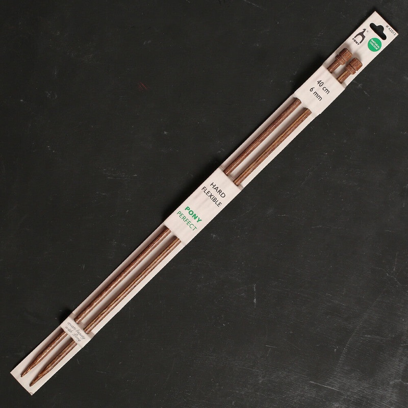 Pony Perfect 6 mm 40 cm Wooden Knitting Needle – 42013