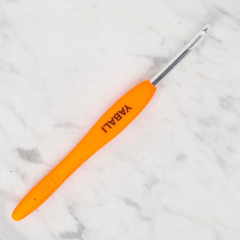 Yabal 4.5 mm Soft Handle Crochet Hook, Neon Orange – YBL – 323