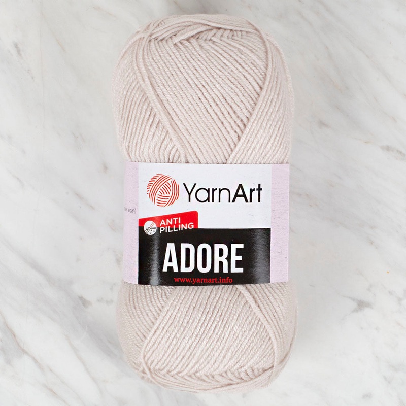 YarnArt Adore Anti-Pilling Yarn, Beige – 367