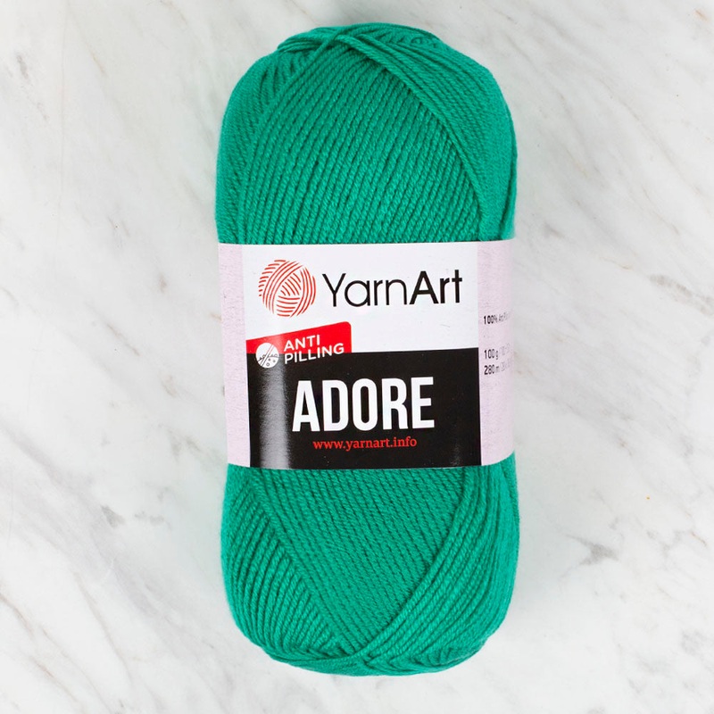 YarnArt Adore Anti-Pilling Yarn, Dark Green – 370