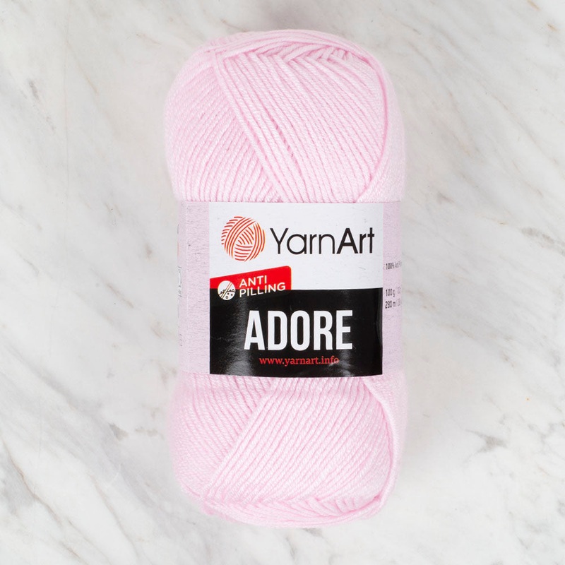 YarnArt Adore Anti-Pilling Yarn, Light Pink – 361