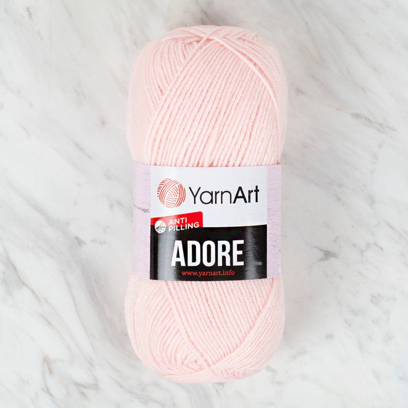 YarnArt Adore Anti-Pilling Yarn, Light Salmon – 360