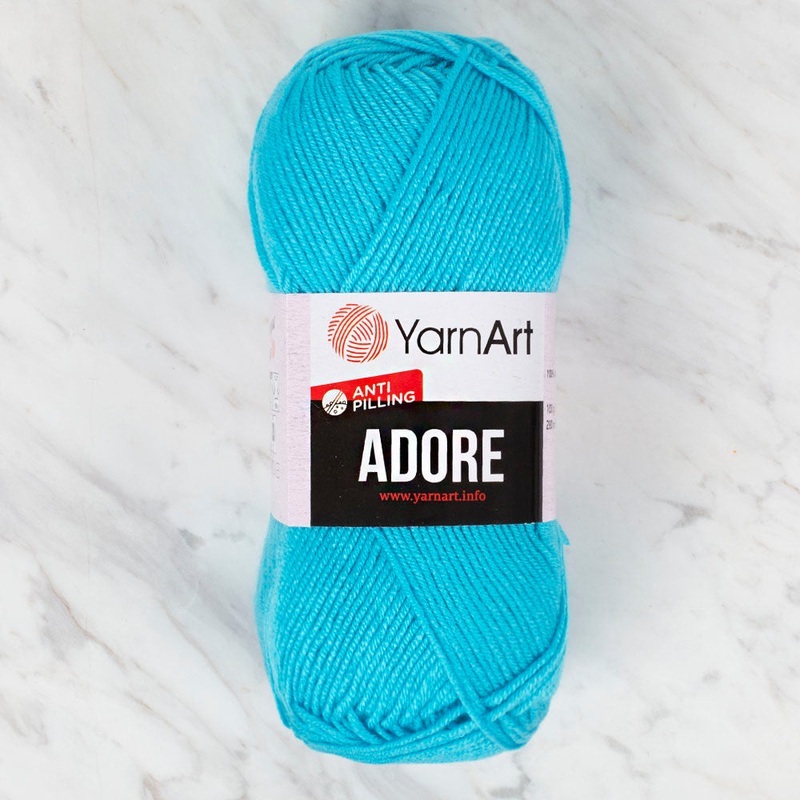 YarnArt Adore Anti-Pilling Yarn, Turquoise – 343
