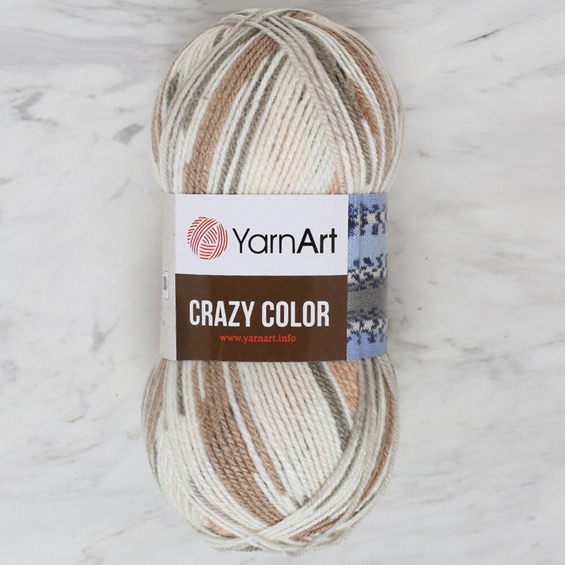 YarnArt Crazy Color Knitting Yarn, Variegated – 145