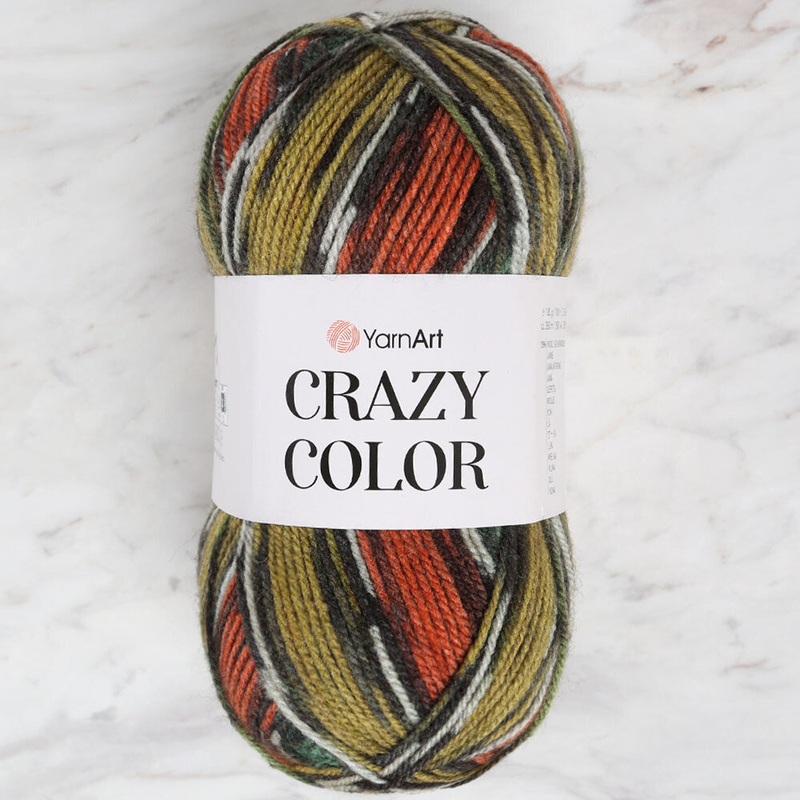 YarnArt Crazy Color Knitting Yarn, Variegated – 163