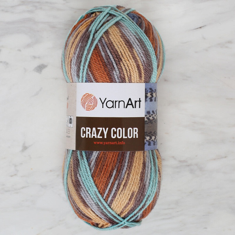YarnArt Crazy Color Knitting Yarn, Variegated – 175