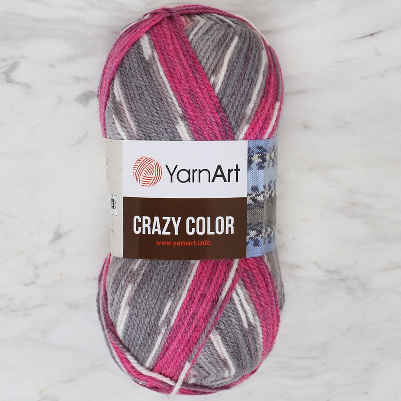 YarnArt Crazy Color Knitting Yarn, Variegated – 176