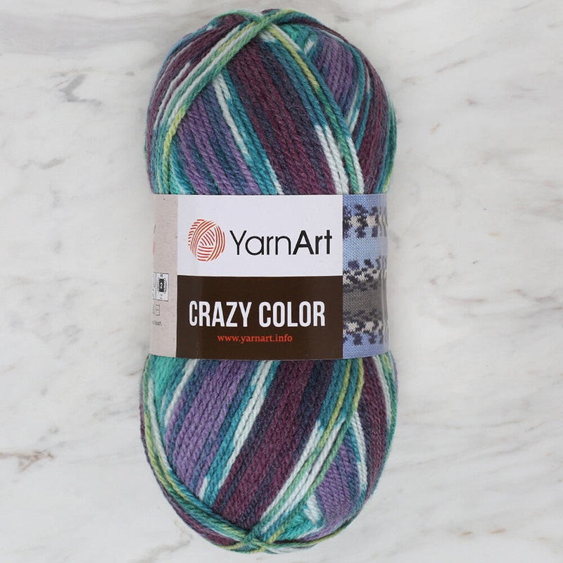 YarnArt Crazy Color Knitting Yarn, Variegated – 178