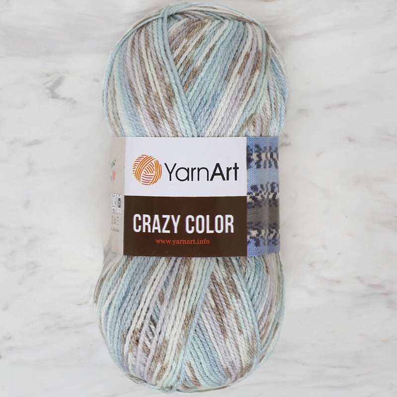 YarnArt Crazy Color Knitting Yarn, Variegated – 179