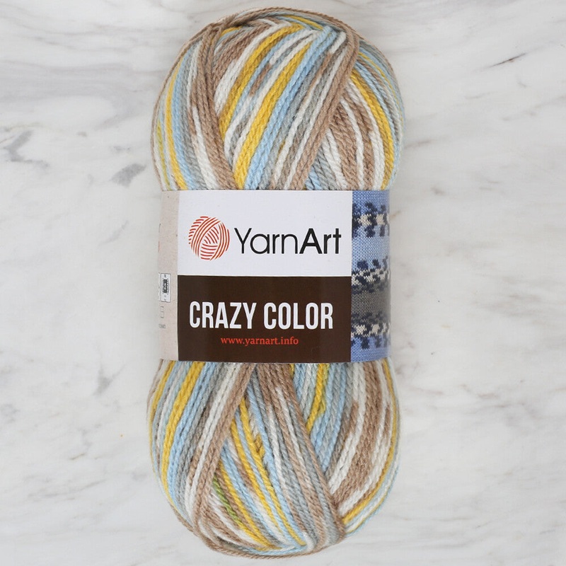 YarnArt Crazy Color Knitting Yarn, Variegated – 180