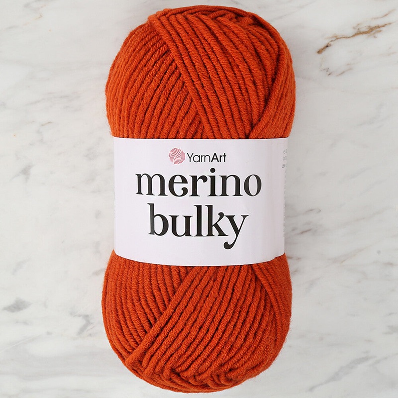 YarnArt Merino Bulky Yarn, Brick – 3027