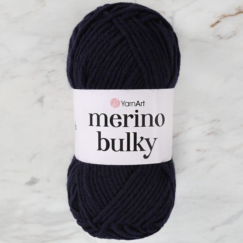 YarnArt Merino Bulky Yarn, Dark Navy Blue – 583