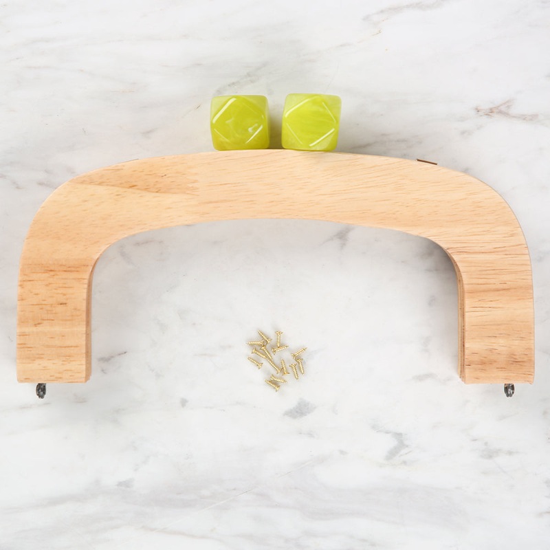 Akaylar Green Beaded Wooden Purse Frame