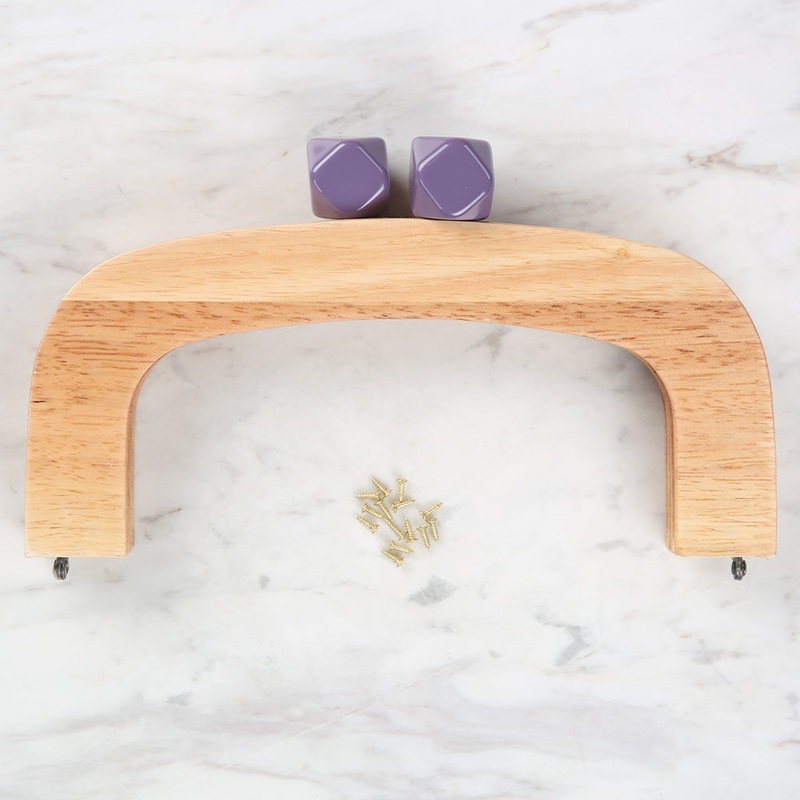 Akaylar Purple Beaded Wooden Purse Frame