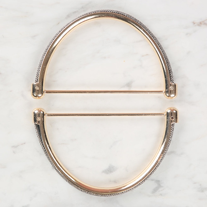 Akaylar Stone Metal D Model Bag Handle Gold-Smoked