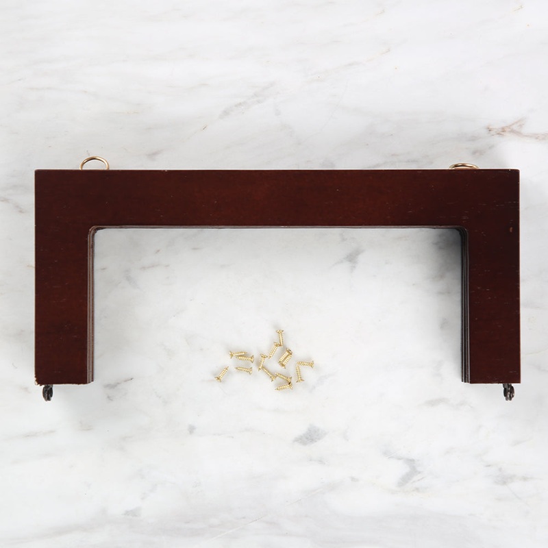 Akaylar Wooden Purse Frame Large Size – Brown