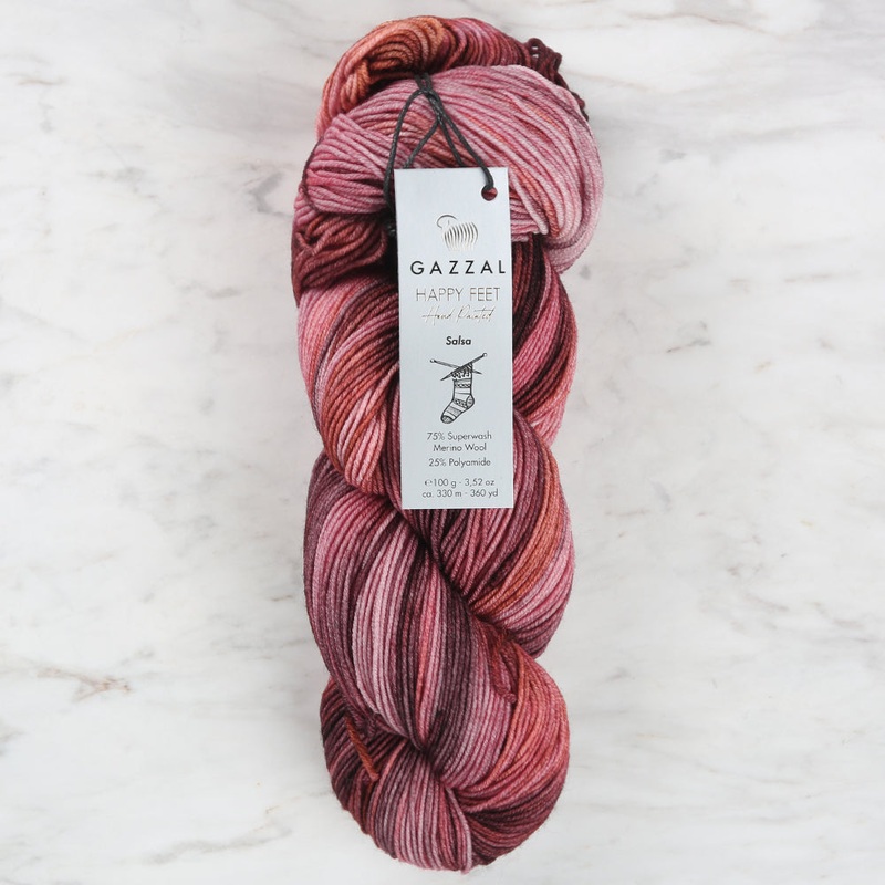 Gazzal Happy Feet Socks Knitting Yarn , Variegated – 3263