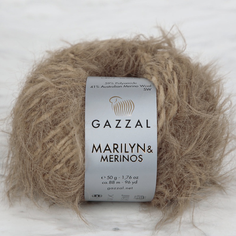 Gazzal Marilyn&Merinos Hand Knitting Yarn, Brown – 8272