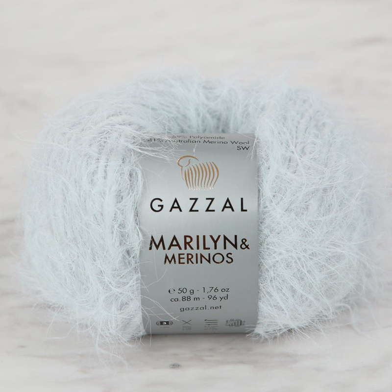 Gazzal Marilyn&Merinos Hand Knitting Yarn, Light Blue – 8252