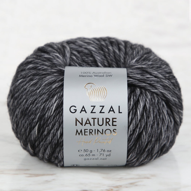 Gazzal Nature Merinos Hand Knitting Yarn,Gray -8322