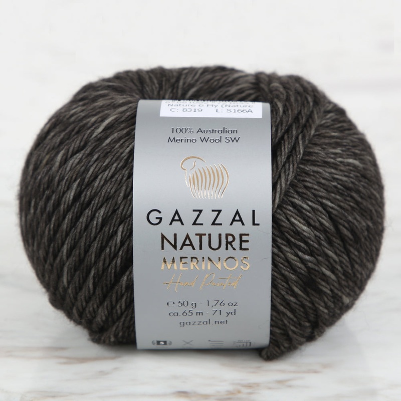 Gazzal Nature Merinos Hand Knitting Yarn,Green -8319