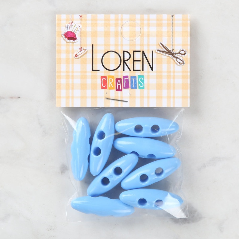 Loren Crafts 8 Pack Shepherd Button, Blue – 94