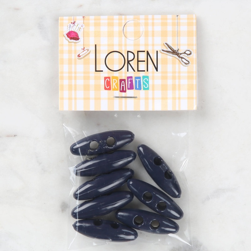 Loren Crafts 8 Pack Shepherd Button, Navy Blue – 11