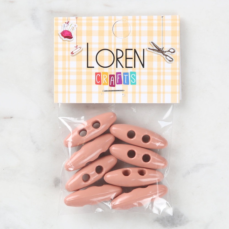 Loren Crafts 8 Pack Shepherd Button, Powder Pink – 106